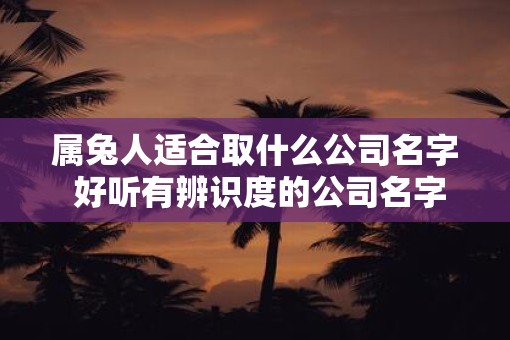 属兔人适合取什么公司名字 好听有辨识度的公司名字