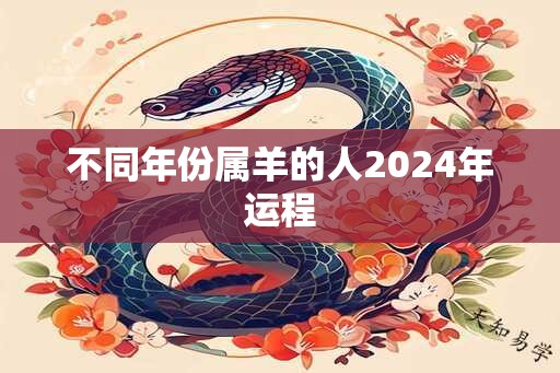 不同年份属羊的人2024年运程