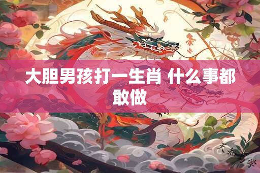 大胆男孩打一生肖 什么事都敢做