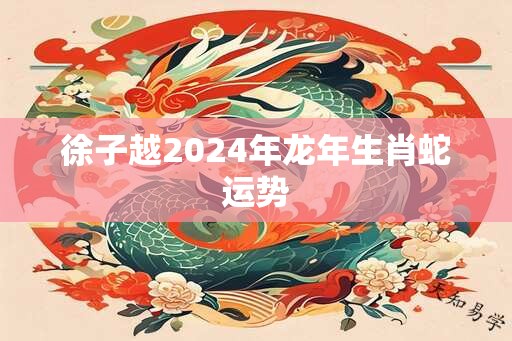 徐子越2024年龙年生肖蛇运势