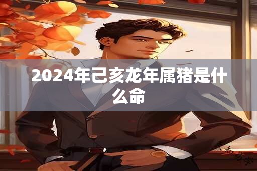 2024年己亥龙年属猪是什么命