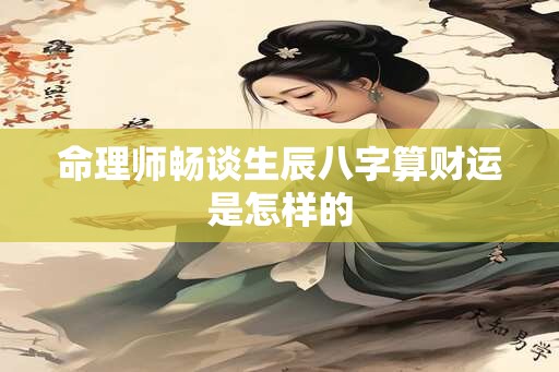 命理师畅谈生辰八字算财运是怎样的