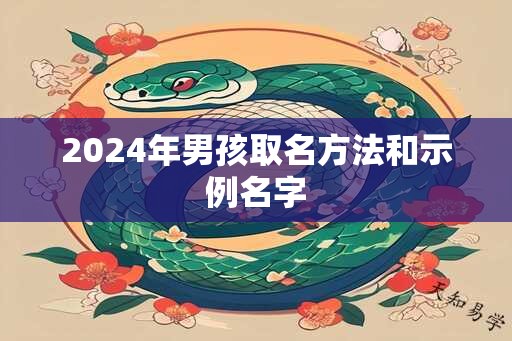 2024年男孩取名方法和示例名字