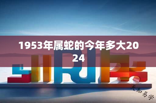 1953年属蛇的今年多大2024