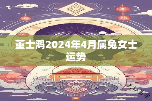 董士鸿2024年4月属兔女士运势