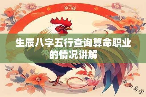 生辰八字五行查询算命职业的情况讲解