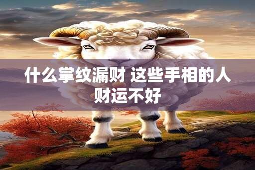 什么掌纹漏财 这些手相的人财运不好