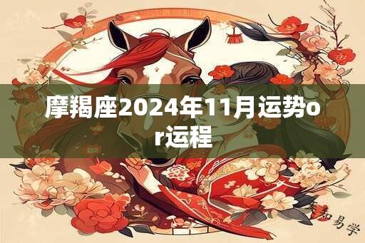 摩羯座2024年11月运势or运程