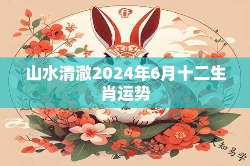 山水清澈2024年6月十二生肖运势