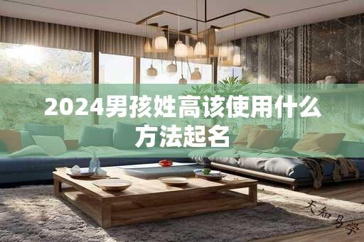 2024男孩姓高该使用什么方法起名