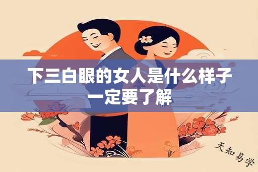 下三白眼的女人是什么样子一定要了解