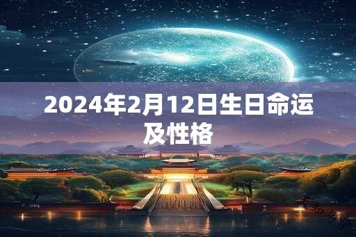 2024年2月12日生日命运及性格