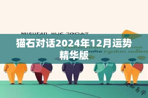 猫石对话2024年12月运势精华版