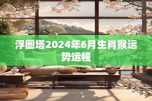 浮图塔2024年6月生肖猴运势运程