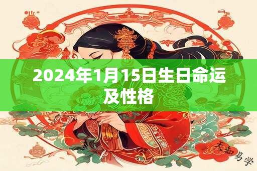 2024年1月15日生日命运及性格