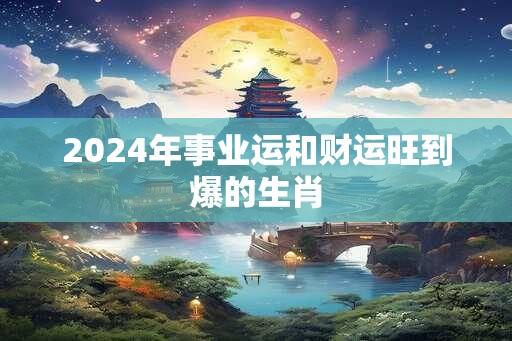 2024年事业运和财运旺到爆的生肖