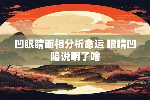 凹眼睛面相分析命运 眼睛凹陷说明了啥