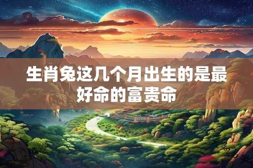 生肖兔这几个月出生的是最好命的富贵命