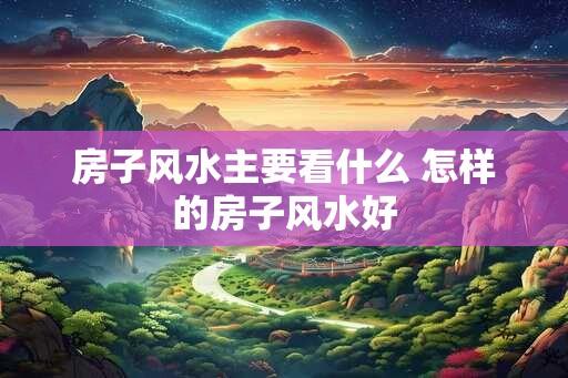 房子风水主要看什么 怎样的房子风水好