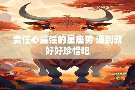 责任心最强的星座男 遇到就好好珍惜吧