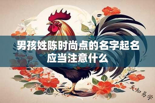 男孩姓陈时尚点的名字起名应当注意什么