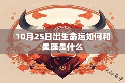 10月25日出生命运如何和星座是什么