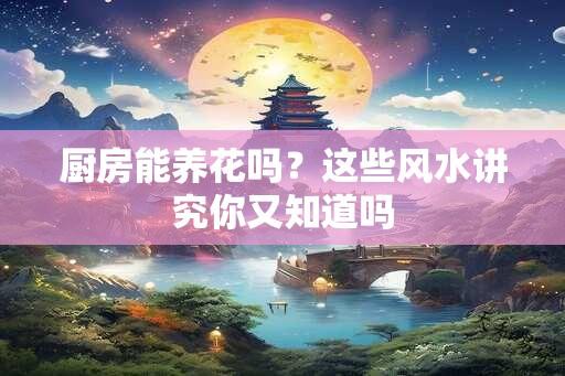 厨房能养花吗？这些风水讲究你又知道吗