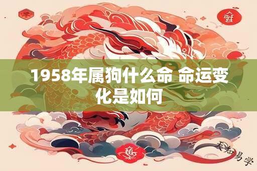 1958年属狗什么命 命运变化是如何