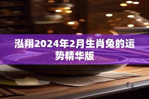 泓翔2024年2月生肖兔的运势精华版