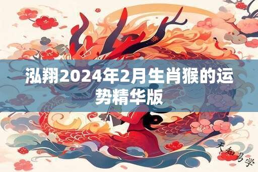 泓翔2024年2月生肖猴的运势精华版