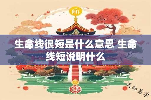 生命线很短是什么意思 生命线短说明什么