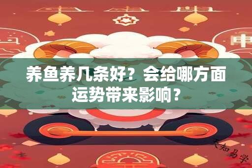 养鱼养几条好？会给哪方面运势带来影响？