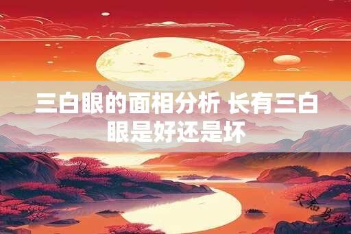 三白眼的面相分析 长有三白眼是好还是坏