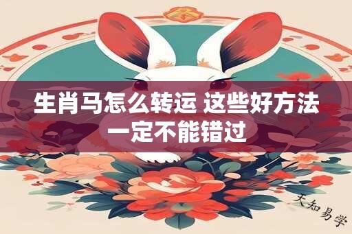 生肖马怎么转运 这些好方法一定不能错过