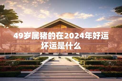 49岁属猪的在2025年好运坏运是什么