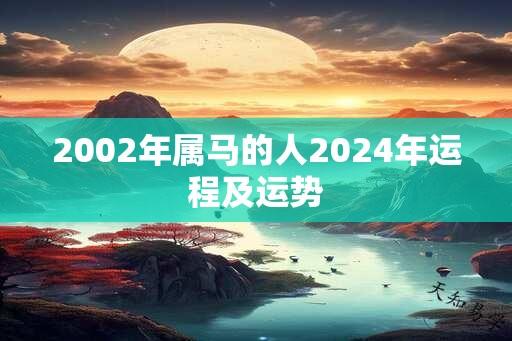 2002年属马的人2024年运程及运势