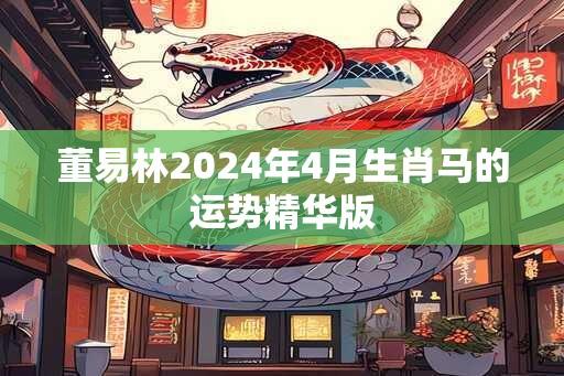 董易林2024年4月生肖马的运势精华版