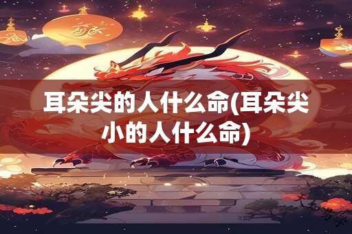耳朵尖的人什么命(耳朵尖小的人什么命)