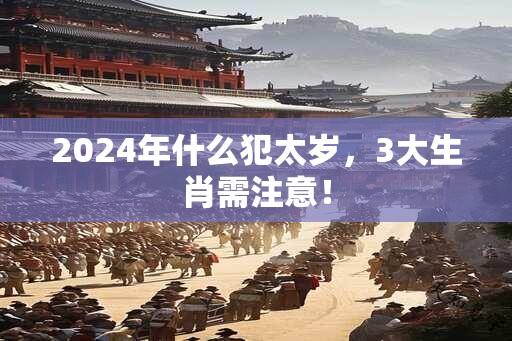 2024年什么犯太岁，3大生肖需注意！