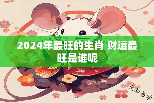 2024年最旺的生肖 财运最旺是谁呢