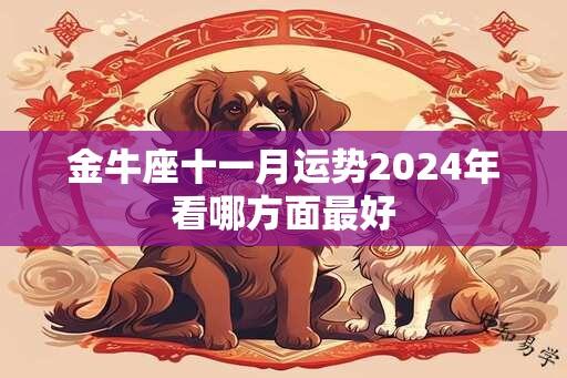 金牛座十一月运势2024年看哪方面最好