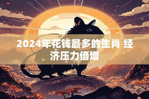 2024年花钱最多的生肖 经济压力倍增