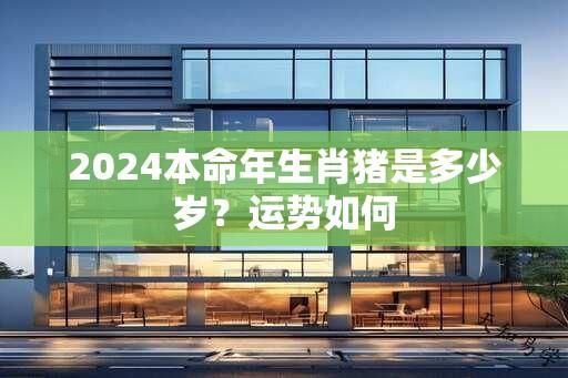 2024本命年生肖猪是多少岁？运势如何