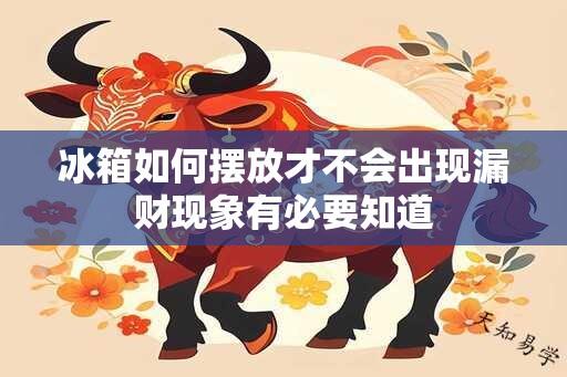 冰箱如何摆放才不会出现漏财现象有必要知道