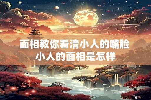 面相教你看清小人的嘴脸 小人的面相是怎样