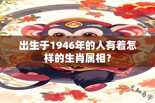 出生于1946年的人有着怎样的生肖属相？