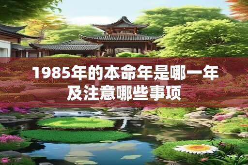 1985年的本命年是哪一年及注意哪些事项