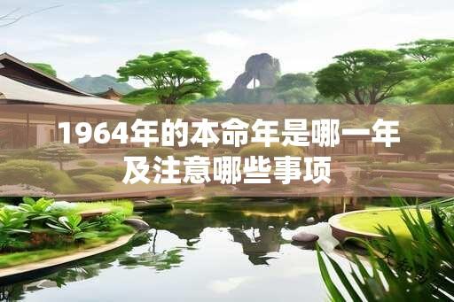 1964年的本命年是哪一年及注意哪些事项