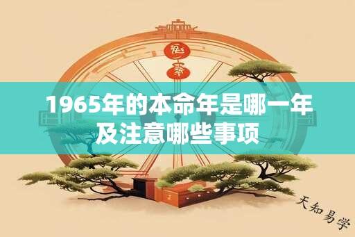 1965年的本命年是哪一年及注意哪些事项