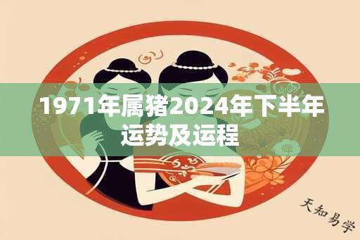 1971年属猪2024年下半年运势及运程